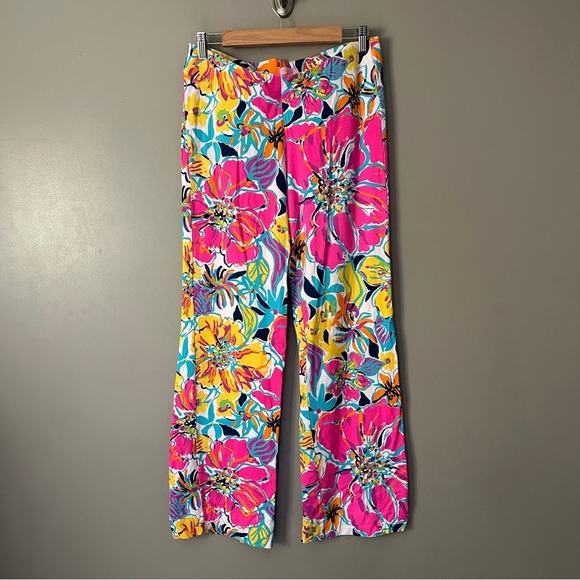 Lilly Pulitzer Pants - Lilly Pulitzer Georgia May floral wide leg Pant